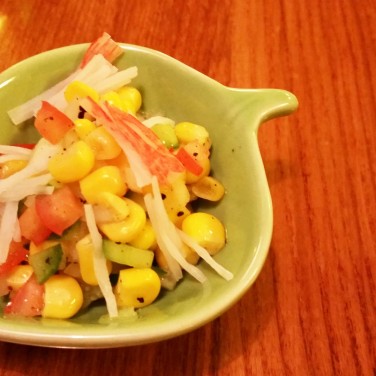 Sweet corn with crab meat